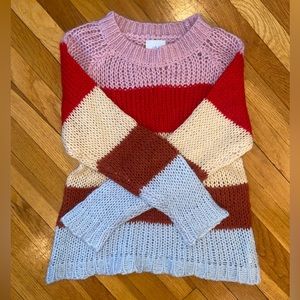 J.O.A. Colorful Knit Sweater | S